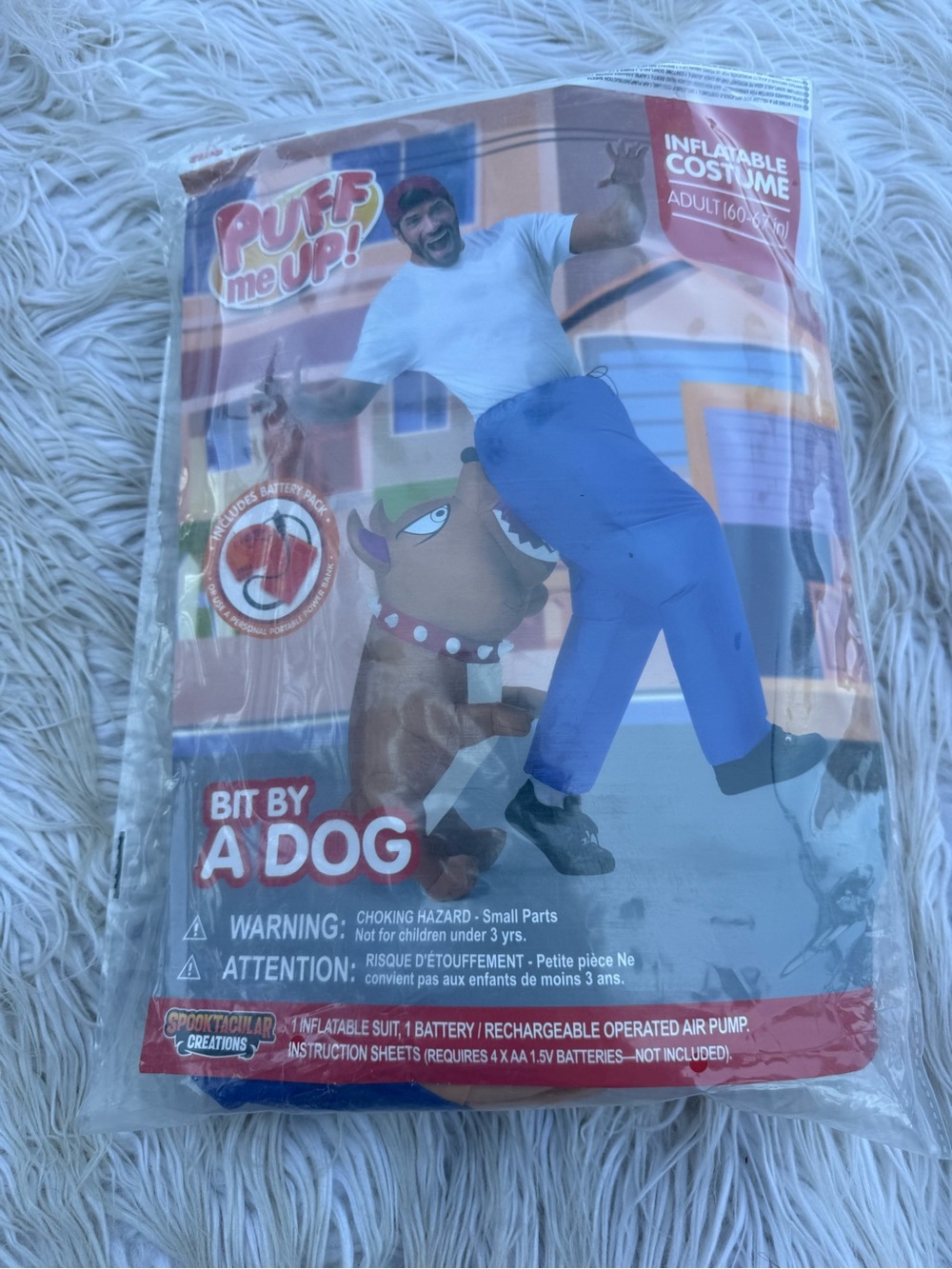 Adults ‘Bit By A Dog' Inflatable Costume (D6)